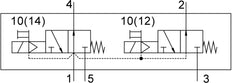 Festo 2x3/2 NO Monostable Air Solenoid Valve G1/4 1000l/min - 8035206