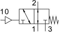 Festo 3/2 NO Monostable Pneumatic Valve G3/8 2300l/min - 575593