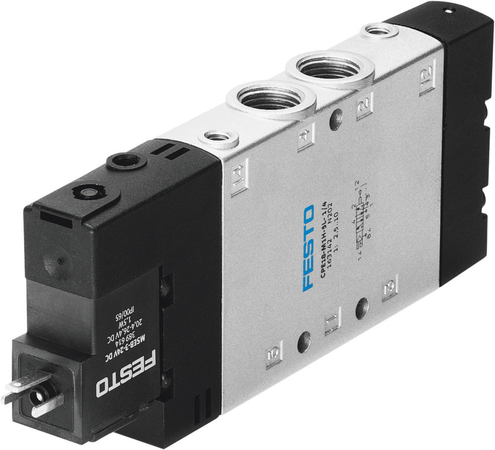 Festo 5/2 Monostable Air Solenoid Valve G1/4 1500l/min - 163766