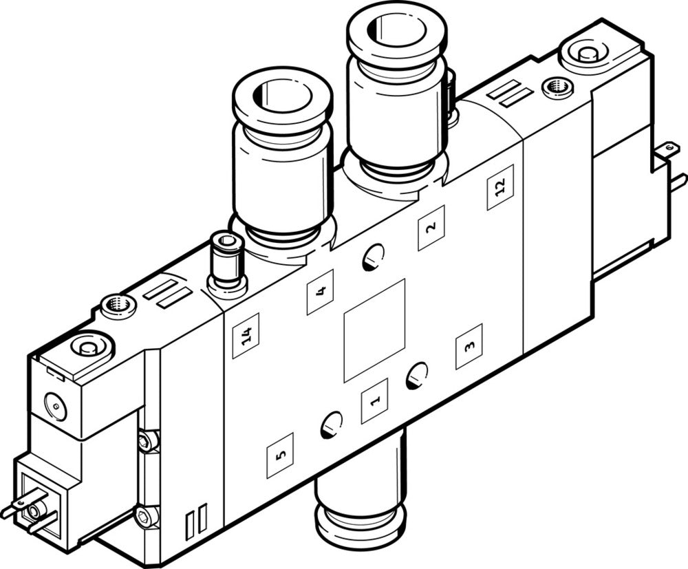 Festo 5/2 Bistable Air Solenoid Valve QS-10 1250l/min - 163179