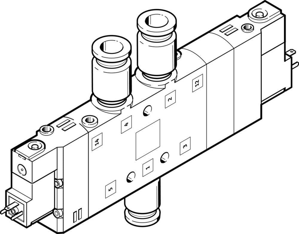 Festo 5/3 Exhausted Air Solenoid Valve QS-12 1600l/min - 170279