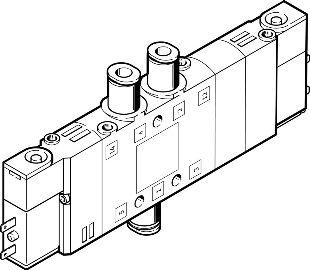 Festo 5/3 Exhausted Air Solenoid Valve QS-8 570l/min - 196900