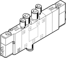 Festo 5/3 Pressurized Air Solenoid Valve QS-8 650l/min - 196898