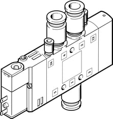 Festo 5/2 Monostable Air Solenoid Valve QS-6 400l/min - 196913