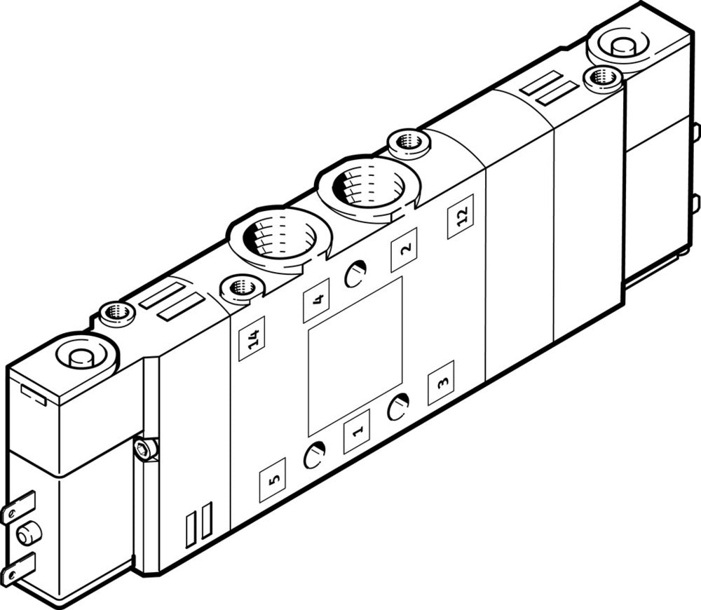 Festo 5/3 Exhausted Air Solenoid Valve G1/8 700l/min - 196935