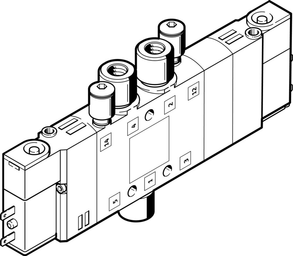 Festo 5/3 Exhausted Air Solenoid Valve QS-6 250l/min - 533156