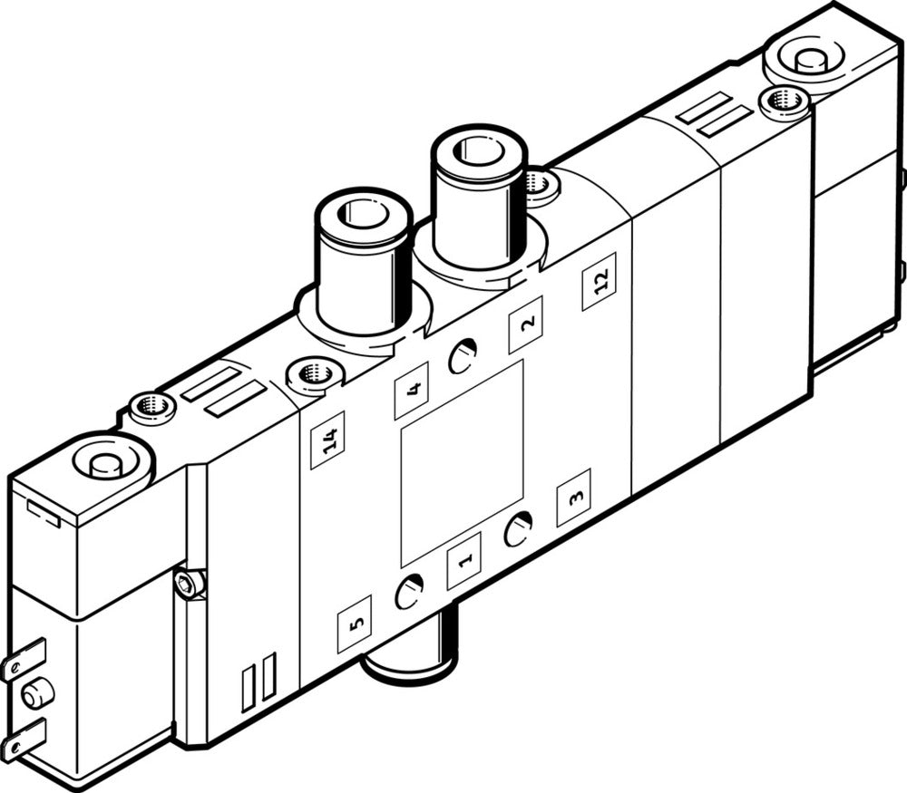 Festo 5/3 Pressurized Air Solenoid Valve QS-6 300l/min - 533157