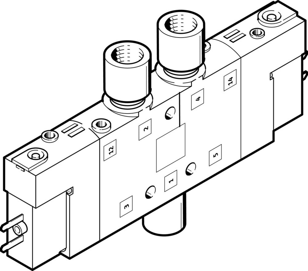 Festo 5/3 Exhausted Air Solenoid Valve M5 180l/min - 533161