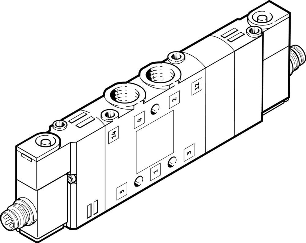 Festo 5/3 Pressurized Air Solenoid Valve M7 300l/min - 550231