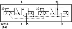 Festo 2x3/2 NO Monostable Air Solenoid Valve Size 2 ISO 5599-2 2400l/min - 8034978