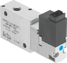 Festo 3/2 NC Monostable Air Solenoid Valve Sub-base 180l/min 2 - 8bar/2 - 116psi - 560704