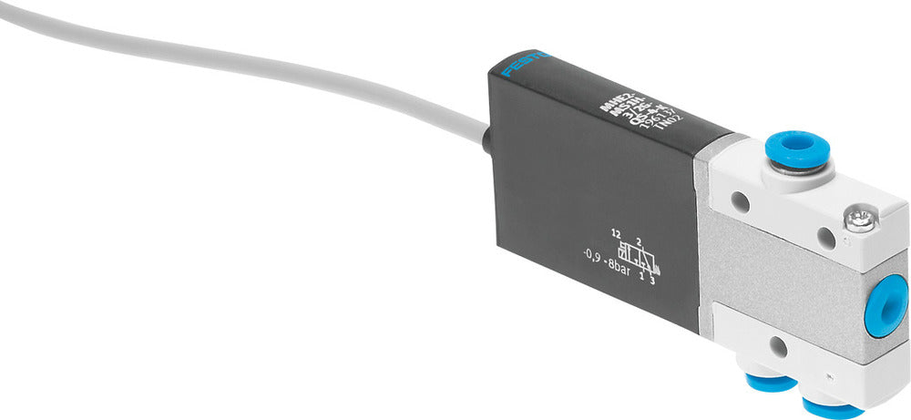 Festo 3/2 NO Monostable Air Solenoid Valve QS-4 100l/min -0.9 - 8bar/-13 - 116psi - 196157
