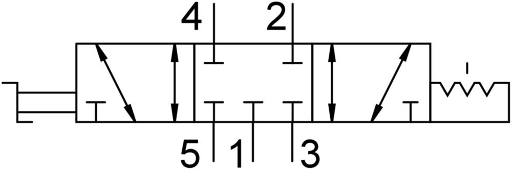 Festo 5/3 NC Hand Lever Valve G1/8 700l/min -0.95 - 10bar/-14 - 145psi - 4165865