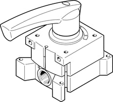 Festo 4/3 NC Hand Lever Valve G1/8 600l/min - 3488204