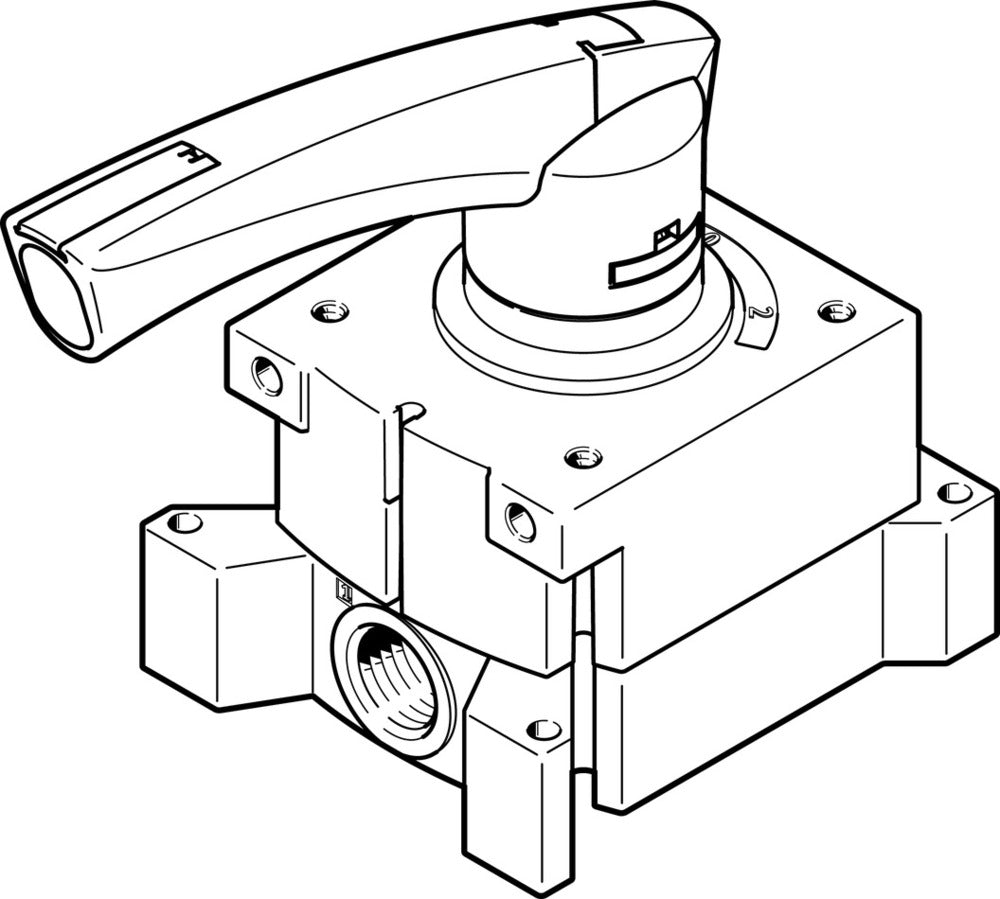 Festo 4/3 Pressurized Hand Lever Valve G1/4 1150l/min - 3515573