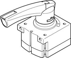 Festo 4/3 Pressurized Hand Lever Valve G1/2 3800l/min - 3192084