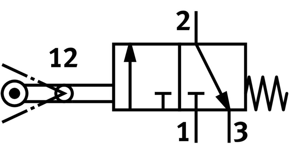 Festo 3/2 NC Monostable Swivel Lever Valve M5 80l/min - 4031