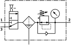 Festo Air Preparation Unit G1/4'' 0.5-12bar 1000l/min 40µm - 542298