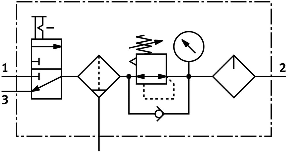 Festo Air Preparation Unit G1/4'' 1-12bar 750l/min 40µm - 542296