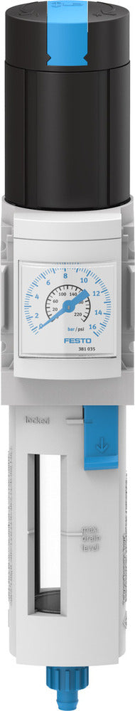 Festo Compressed Air Filter Regulator G1/4'' 0.5-12bar 1500l/min 40µm - 529157