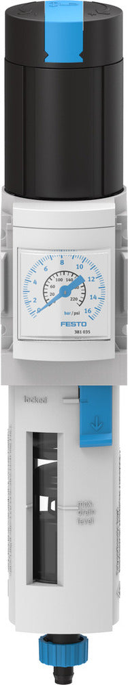 Festo Compressed Air Filter Regulator G1/4'' 0.3-7bar 1700l/min 40µm - 529151