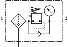 Festo Compressed Air Filter Regulator G1/2'' 0.5-12bar 4000l/min 5µm - 529186