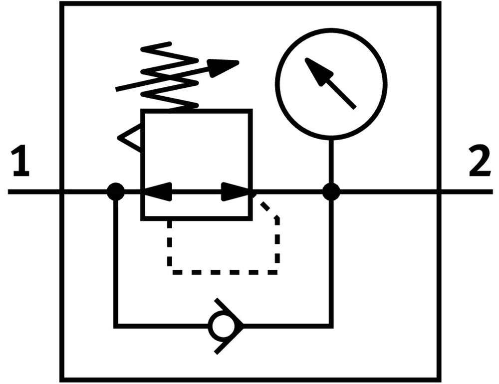 Festo Compressed Air Pressure Regulator G1/4'' 0.5-12bar 1500l/min Mini - 194611