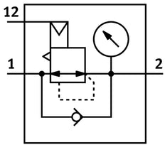 Festo Compressed Air Pressure Regulator Sub-base 0.5-16bar 13000 - 22000l/min - 541680