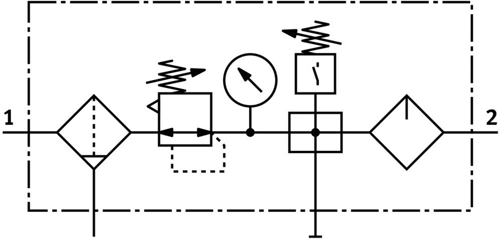 Festo Air Preparation Unit G1/8'' 0.5-12bar 650l/min 40µm Mini - 185803