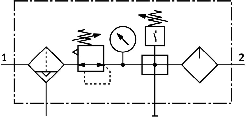 Festo Air Preparation Unit G1/4'' 0.5-12bar 980l/min 40µm Mini - 185806