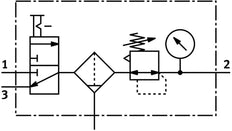 Festo Air Preparation Unit G1/8'' 0.5-12bar 750l/min 40µm Mini - 185731