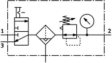 Festo Air Preparation Unit G1/8'' 0.5-12bar 750l/min 40µm Mini - 185732