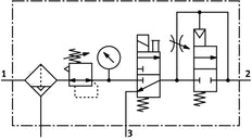 Festo Air Preparation Unit G3/8'' 2.5-12bar 1890l/min 40µm Midi - 185750