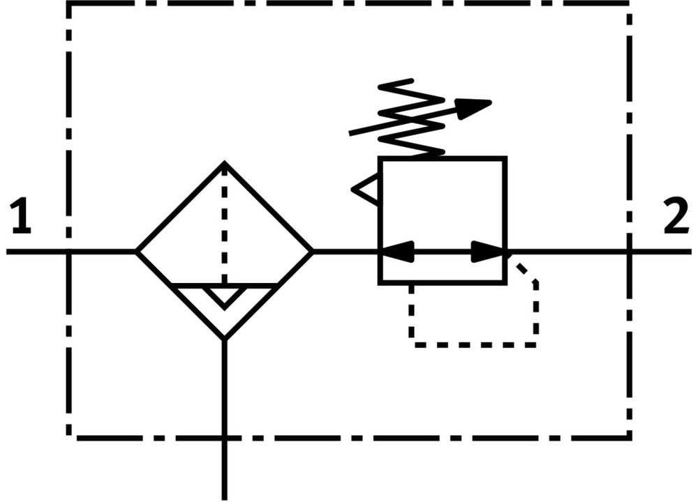 Festo Compressed Air Filter Regulator G3/8'' 0.5-12bar 1600l/min 40µm Mini - 162696