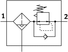 Festo Compressed Air Filter Regulator G1'' 0.5-12bar 10000l/min 40µm Maxi - 162701
