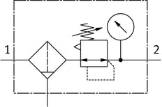 Festo Compressed Air Filter Regulator G1/4'' 0.5-12bar 1200l/min 5µm Mini - 194716