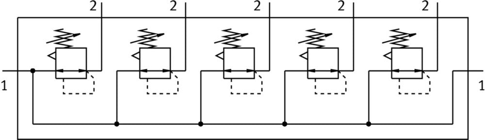 Festo Pressure Regulator Manifold G1/4'' 0.5-7bar 1800l/min Mini - 529000