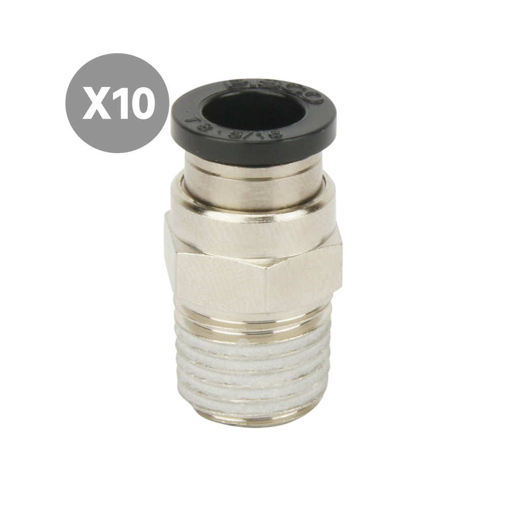 8mmxR1/4'' Straight Push Fit [10 pieces]