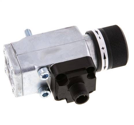 0.5 to 8bar SPDT Zinc Die-Cast Pressure Switch Flange 250VAC 4-pin M12 Connector