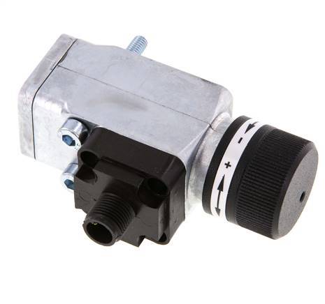 0.5 to 8bar SPDT Zinc Die-Cast Pressure Switch Flange 250VAC 4-pin M12 Connector