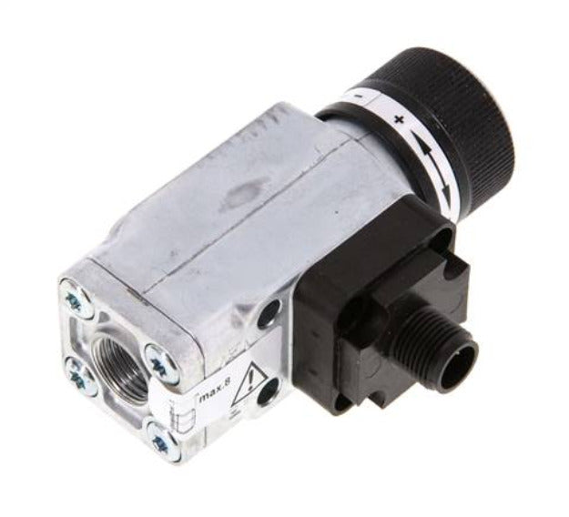 -0.85 to -0.15bar SPDT Zinc Die-Cast Vacuum Switch Flange 250VAC 4-pin M12 Connector