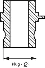 Camlock DN 50 (2'') Polypropylene Coupling S 60 x 6 IBC Connector Type A MIL-C-27487