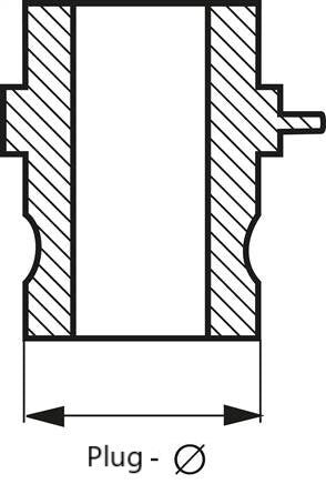 Camlock DN 60 (2 1/2'') Brass Coupling Hose Pillar (63 mm) Type E MIL-C-27487