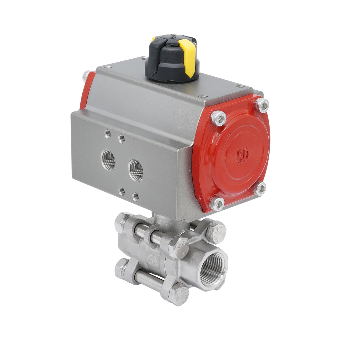 Rp 2'' 2-Way Pneumatic Stainless Steel Ball Valve Spring-closed