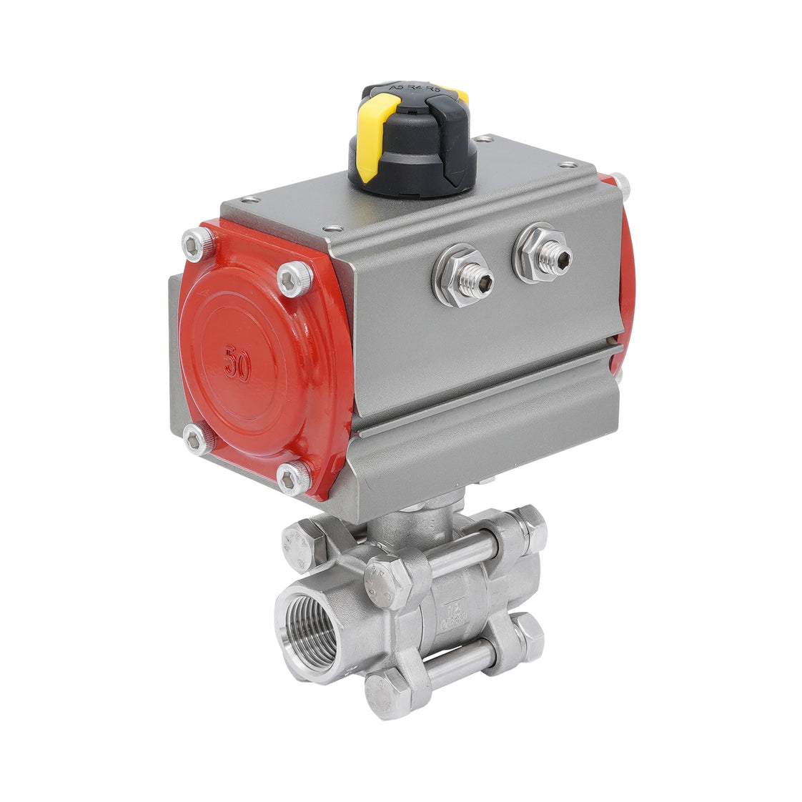 Rp 1-1/4'' 2-Way Pneumatic Stainless Steel Ball Valve Double-acting