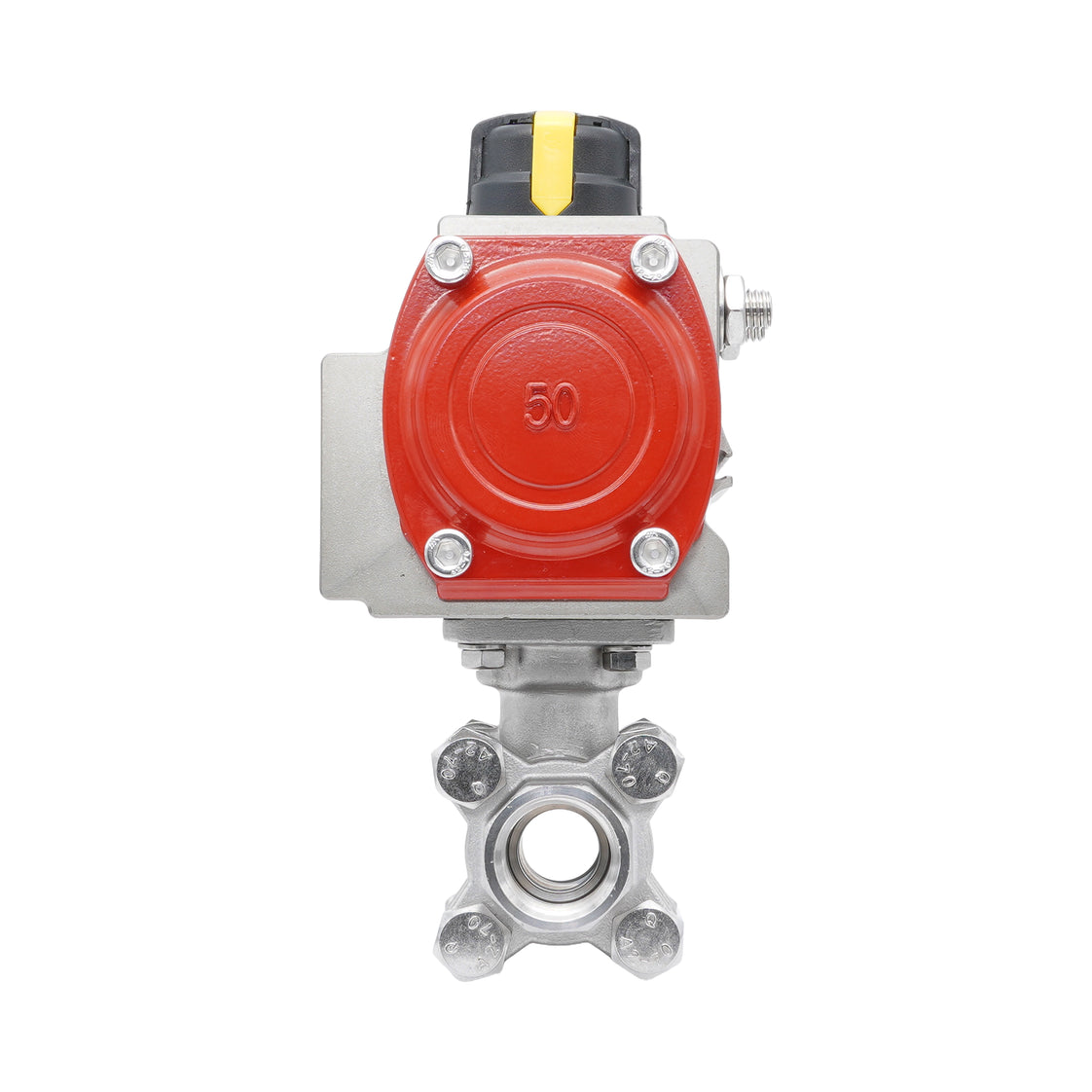Rp 1-1/4'' 2-Way Pneumatic Stainless Steel Ball Valve Spring-closed