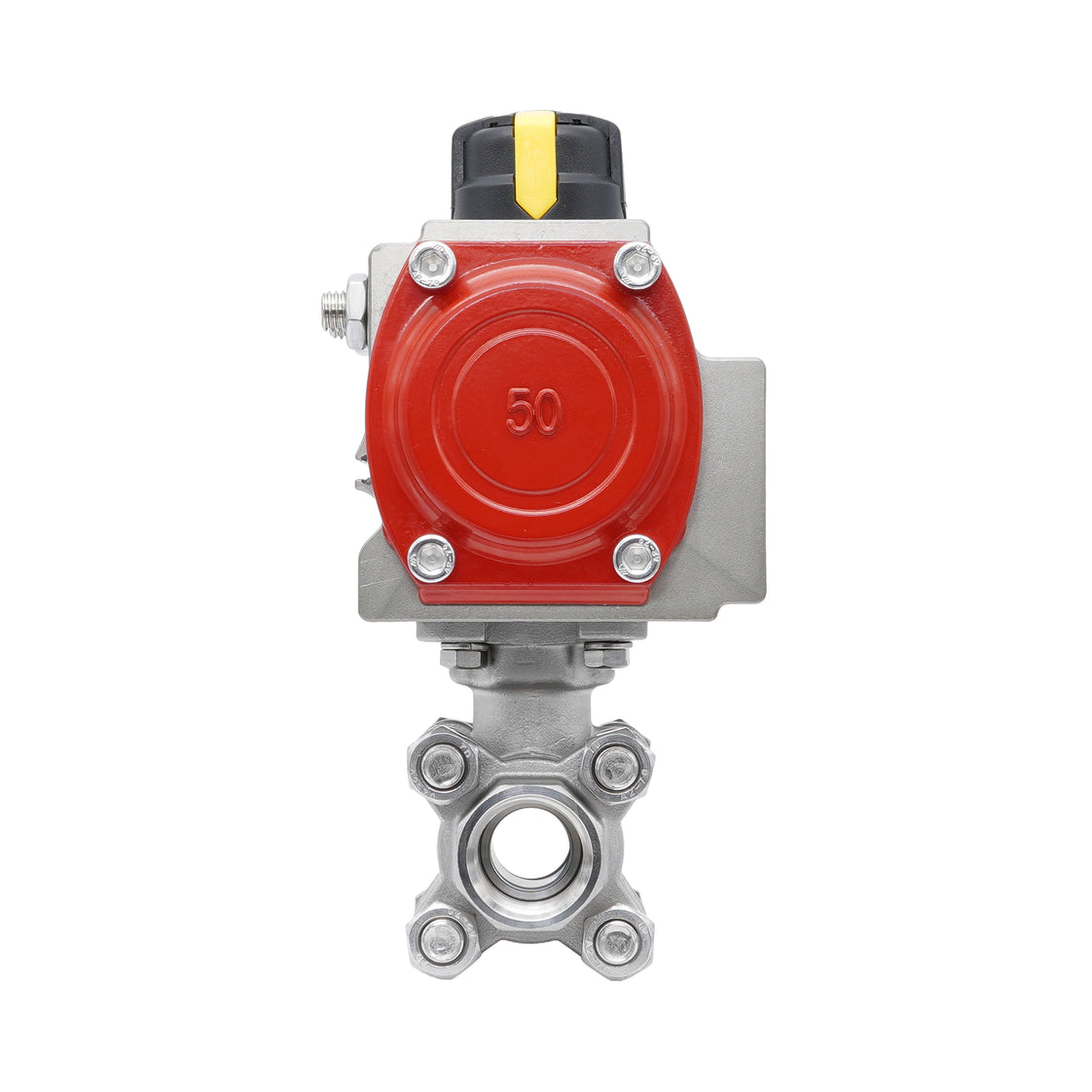 Rp 4'' 2-Way Pneumatic Stainless Steel Ball Valve Spring-opened