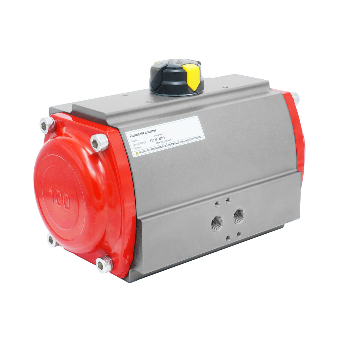 Pneumatic Actuator Rack & Pinion Double Acting 148Nm at 6bar F07/F10 NPT Threads - PR100D-N