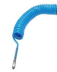 6m Coiled Air Hose 6x4mm PUR G1/4 Male Connector