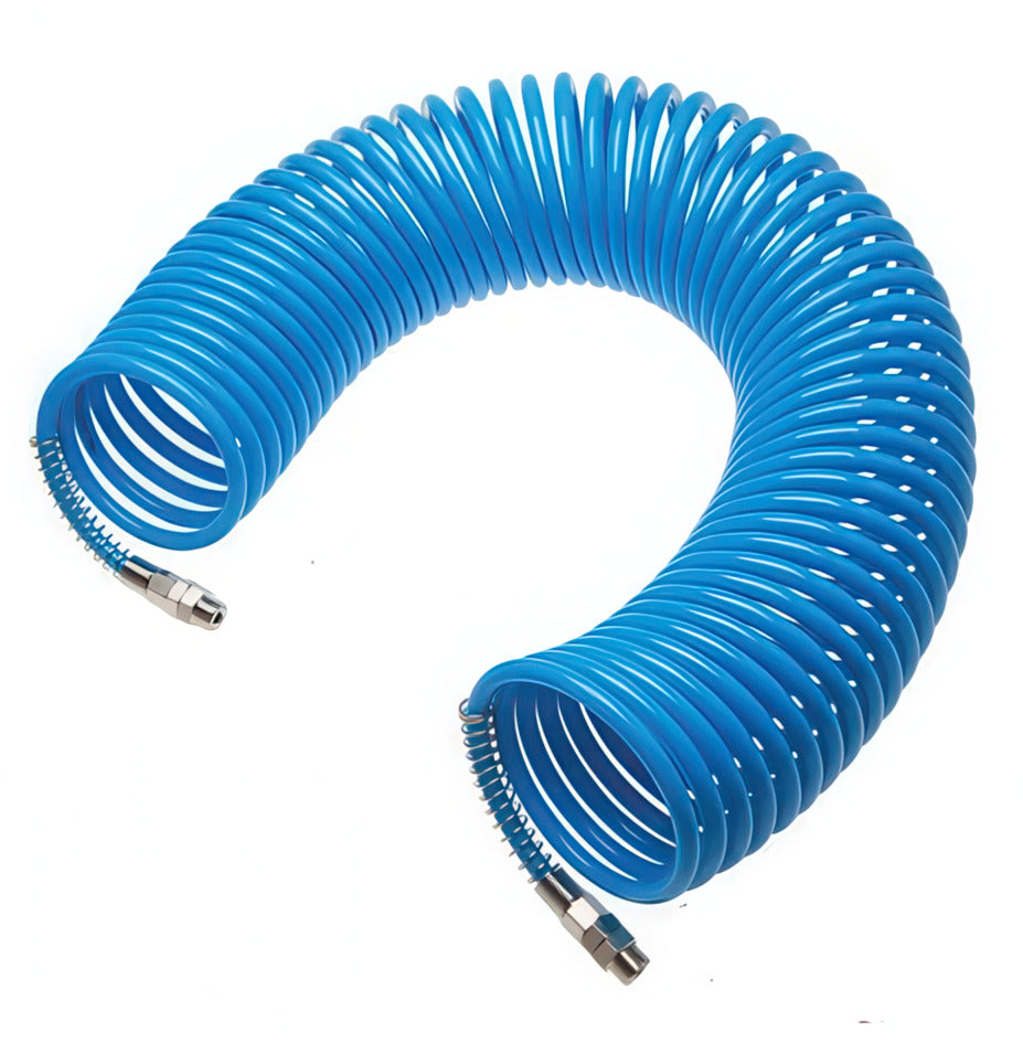3m Coiled Air Hose 10x8mm PA R1/4 Male Connector